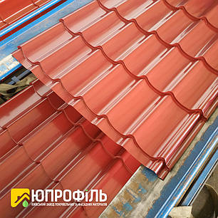 Металочерепиця RAL 3011 (Червоний) глянець 0.45 мм. купити Київ, фото 2