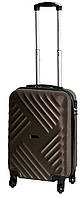 Четырехколесный пластиковый чемодан Vip Collection Chicago 18 на 31 л, коричневый