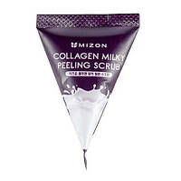 Скраб для обличчя з молочним білком і колагеном Mizon Collagen Milky Peeling Scrub 7 г