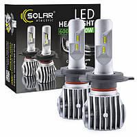 Автолампы светодиодные Solar LED H4 12/24V 6500K 6000Lm 40W Cree Chip 1860 (к-т 2шт) 8604