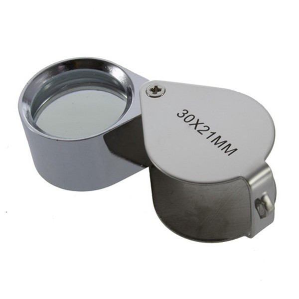 Кишенькова металева лупа 30x-21 мм