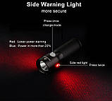 Вело фара ROCKBROS BC02T (Powerbank, 700LM, 2000mAh, Cree XMR-T6, USB, IPX6, Red габарит), фото 3