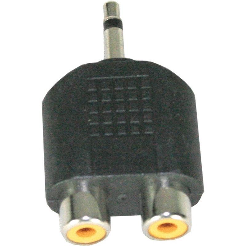 Перехідник 2*RCA тюльпана Мама — 3.5-мм Папа адаптер Mini-Jack, фото 1