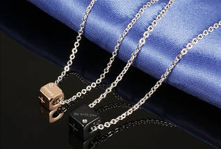 Підвіска, Кулон, ланцюжок на шию, унісекс, Чорний квадрат із титанової сталі 52 см, фото 4