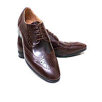 Кожаные мужские коричневые туфли оксфорды RONDO.