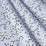 Скатертина овальна бавовна тефлонова водовідштовхувальна гідрофобна просочення білий геометричний візерунок на сірому, фото 2