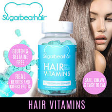 Вітаміни для росту волосся з біотином Sugarbearhair hair vitamins, вітаміни ведмедика для волосся, фото 2