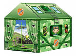 Ігровий будиночок дитячий намет для хлопчиків Happy kid Military House для дому та вулиці Зелений, фото 3