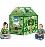 Ігровий будиночок дитячий намет для хлопчиків Happy kid Military House для дому та вулиці Зелений, фото 4