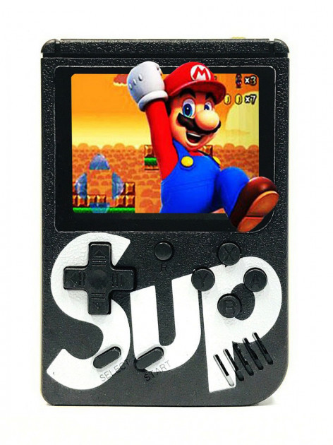 Ретроігрова приставка Game Box Sup консоль з кольоровим LCD-екраном без джойстика 8-bit 400 ігор Чорна