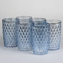Скляні стакани "Алмаз" 12,5 х 8 см, 6 шт. комплект
