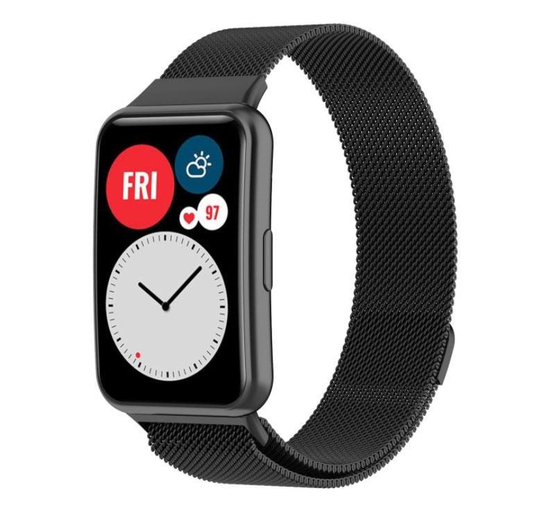 Міланський магнітний ремінець Primolux для смарт-годинника Huawei Watch Fit (TIA-B09) - Black