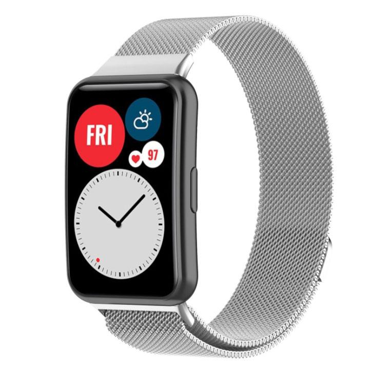 Міланський магнітний ремінець Primolux для смарт-годинника Huawei Watch Fit (TIA-B09) - Silver
