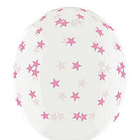 Воздушный шар Розовые звезды 30 см BelBal поштучно