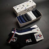 Набір середніх чоловічих шкарпеток FILA 8 пар у фірмовій коробці, фото 2