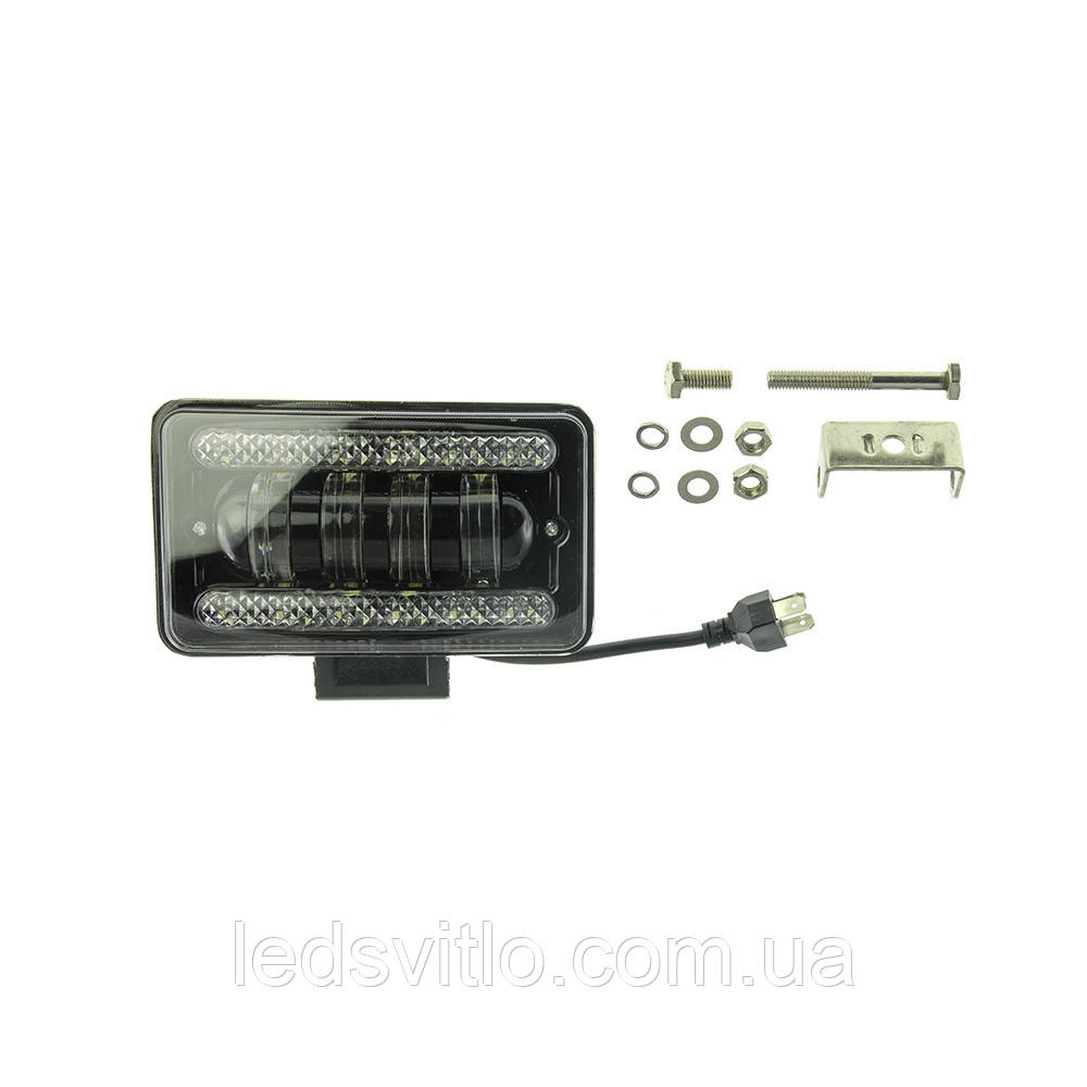 Світлодіодна автомобільна LED Фара CYCLONE WL-R2 40W+DRL LOW, фото 1