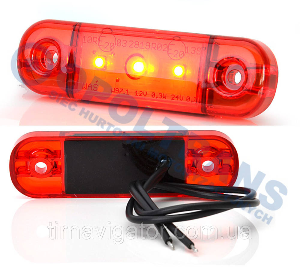 Габарит LED червоний 84*24 W97.1 12-24V