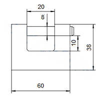 Замок металевий 20мм.