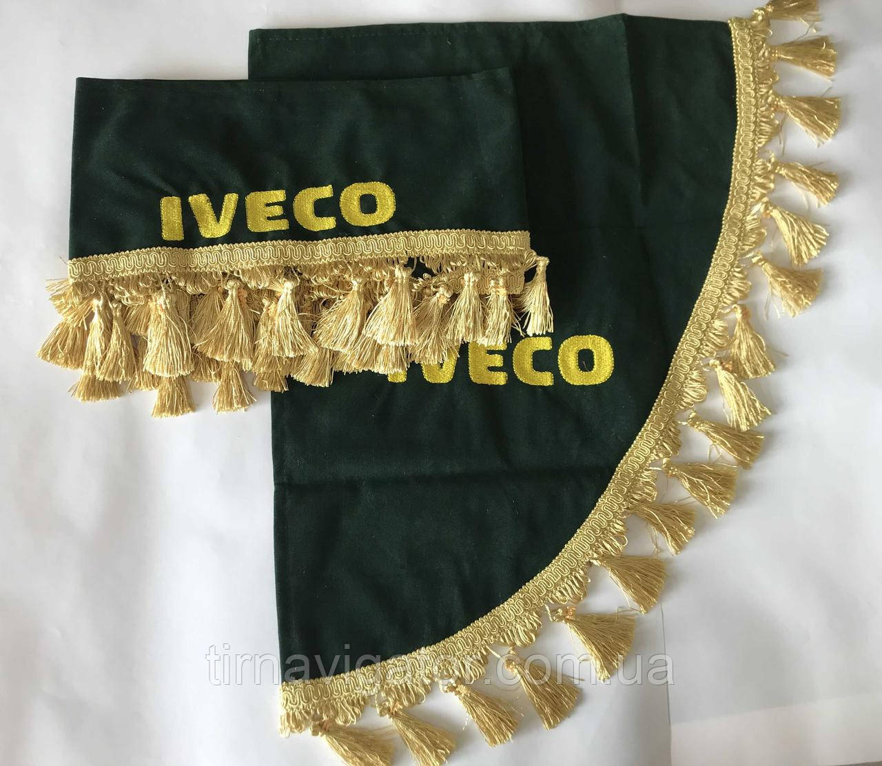 Шторка IVECO зелена з уголками, фото 1