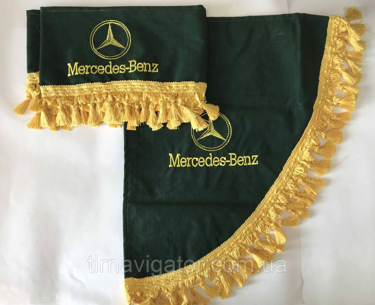 Шторка на лобове скло з куточками MERCEDES зелена