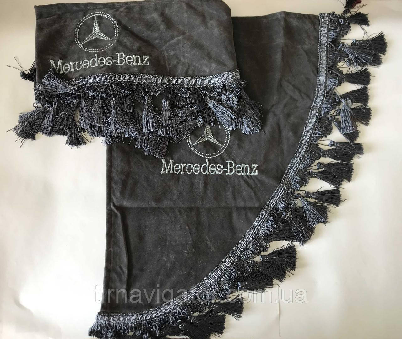 Шторка на лобове скло з куточками MERCEDES сіра, фото 1
