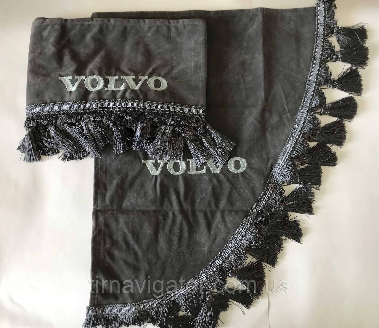 Шторка на лобове скло з куточками VOLVO сіра, фото 1