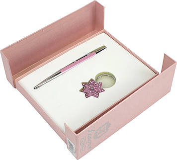 Набір подар. "Langres" №122014-10 Star: ручка кульк.+брелок,рожев.