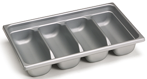 Лоток для столових приладів сірий 32,5х53хh9,5 см. Mobil plastic