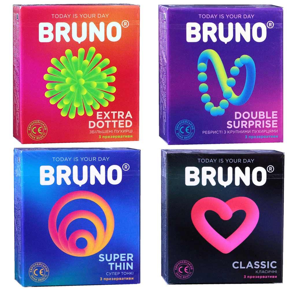 Презервативи BRUNO MIX №3 (блок-12 уп.)