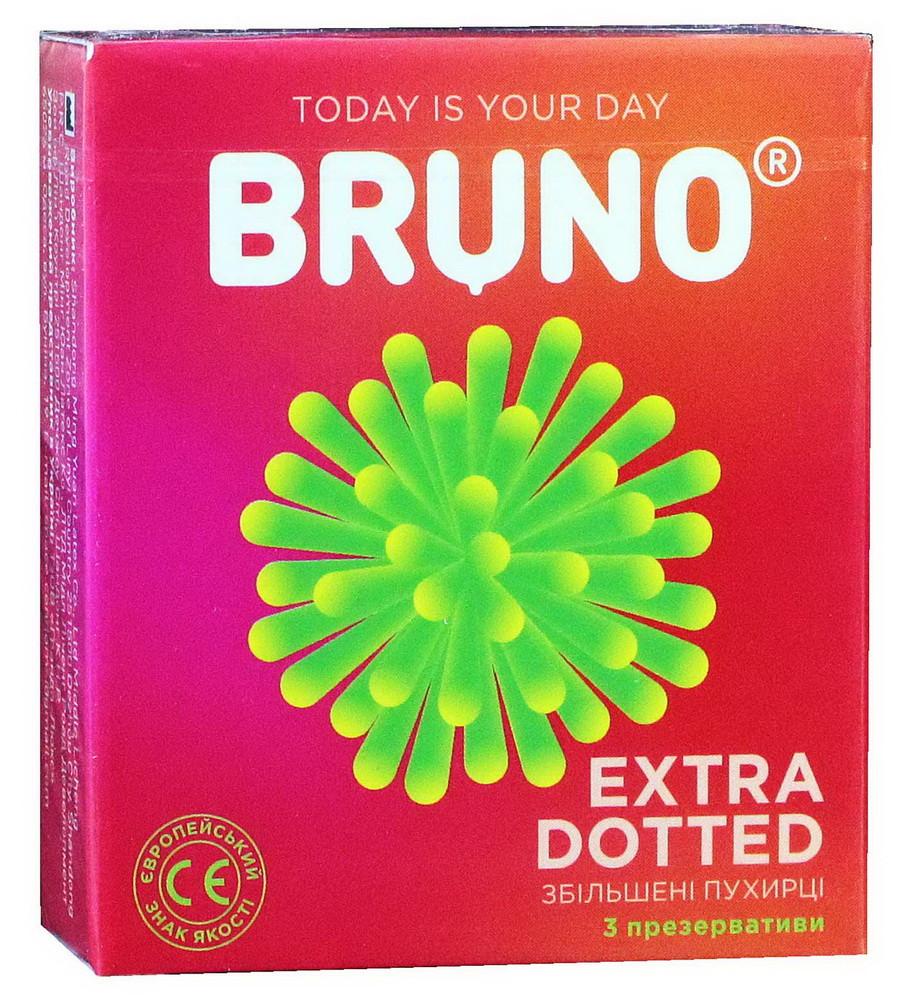 Презервативи BRUNO Extra Dotted №3 збільшені бульбашки