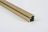 Алюмінієвий рамковий профіль М1N для меблевих фасадів довжина 5,95м золото  (ціна 1пог.м)