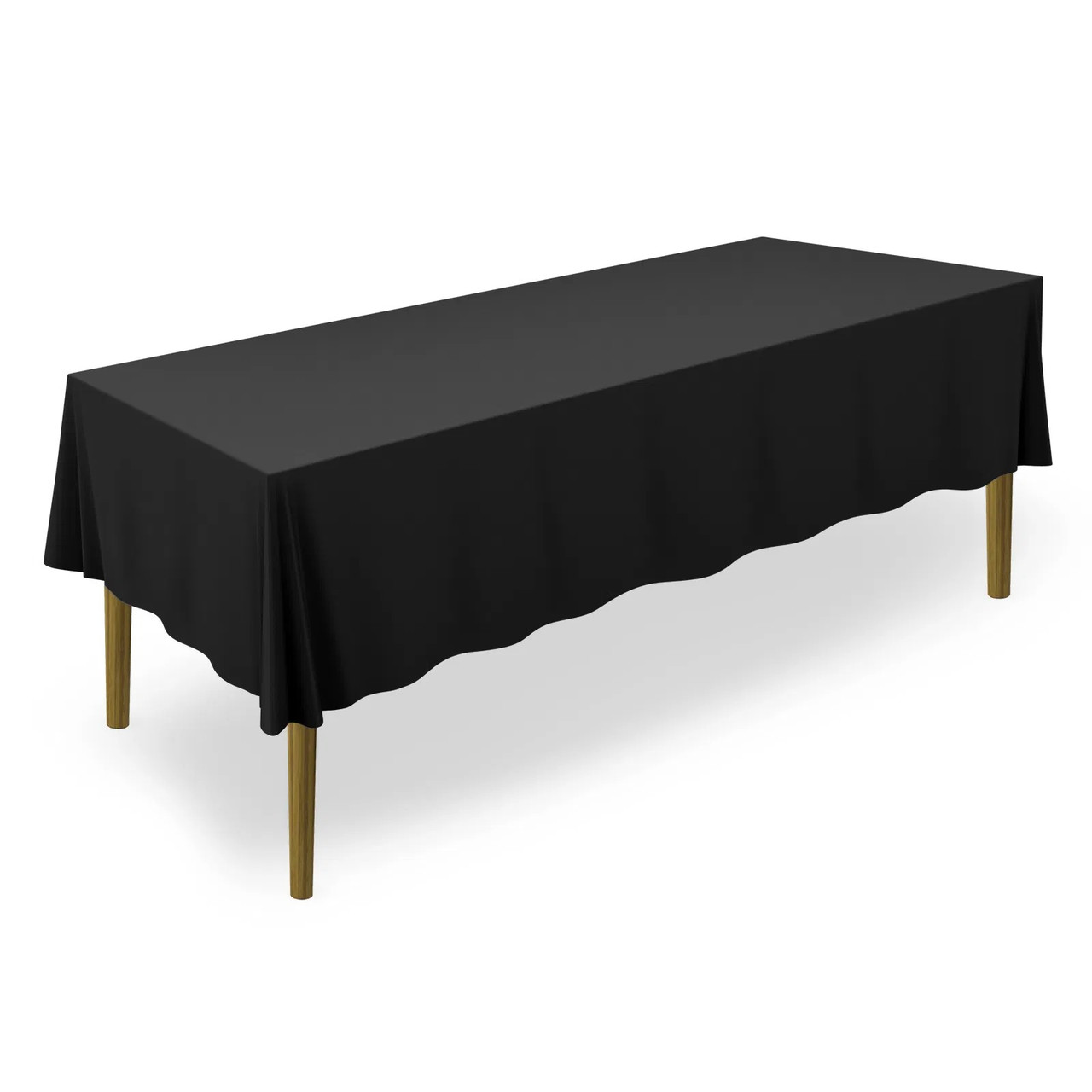 Скатертина на обідній стіл прямокутна чорна Atteks - 1425