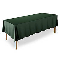 Скатертина на обідній стіл прямокутна темно зелена Atteks - 1426