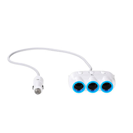Автомобильное зарядное устройство Hoco C1 2 USB разветвитель прикуривателя белое, фото 2