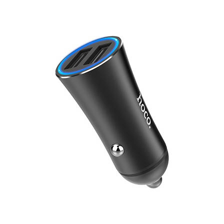 Автомобильное зарядное устройство Hoco Z30A 2 USB 3.1A черное, фото 2