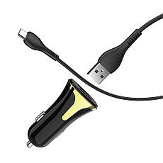 Автомобильное зарядное устройство Hoco Z31 2 USB 3.4A Micro-USB черное, фото 2