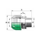 Муфта 40x1" 1/4 НР. Фітинги IRRITEC, фото 2