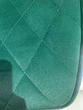Офісний стілець Тоні TONI BK — Modern Office темно-зелений оксамит на чорній основі, фото 6