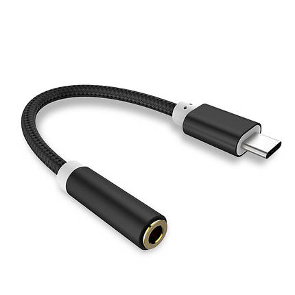 Перехідник для навушників Alitek USB Type C - 3.5 мм Чорний, фото 2