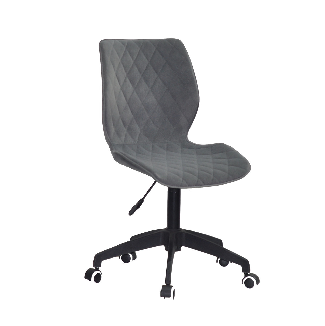 Офісний стілець Тоні TONI BK - Modern Office сірий оксамит на чорній основі