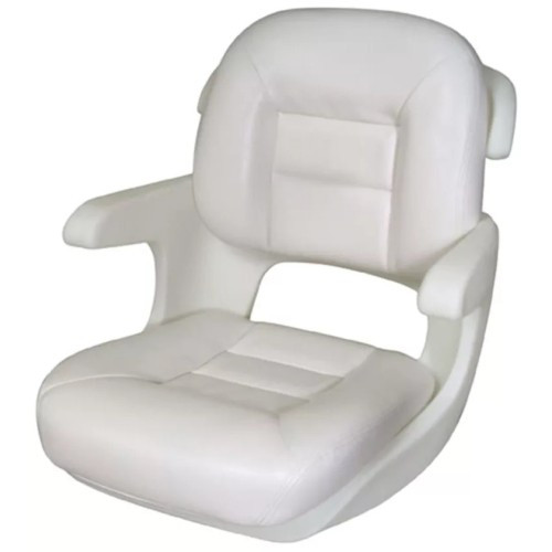 Крісло Elite Helm Tempress для човнів і катерів з низькою спинкою біле ергономічне США, фото 1