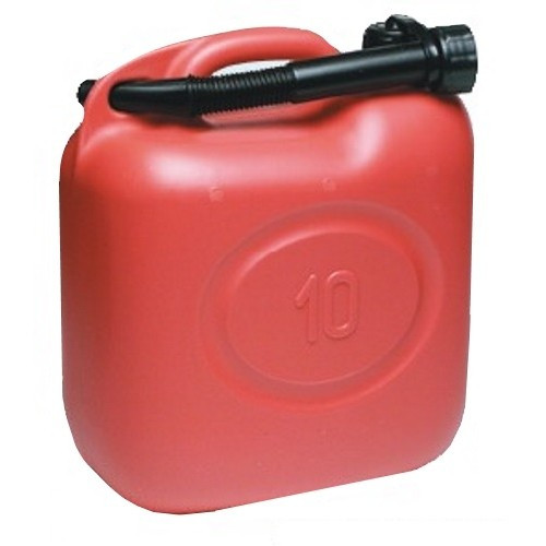 Каністра паливна човнова 10 літрів Eltex Nuova Plastica оранжева пластикова з гнучким горловиною для переливання пального, фото 1
