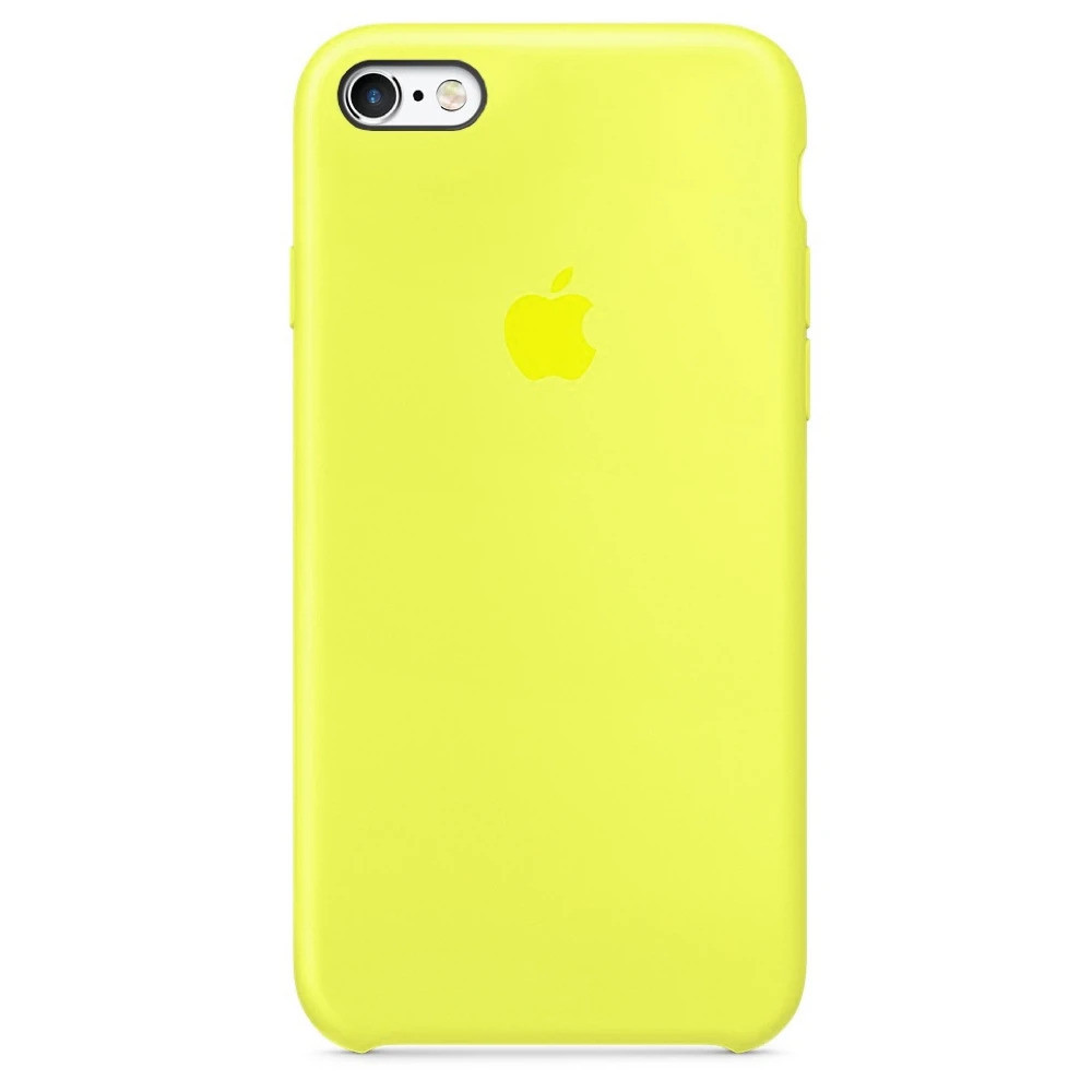 Чохол Silicone case для IPhone 5/5s (010) Flash лимонний