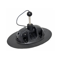 Уключина для човна в зборі еліптична монтажна площадка 245х160 мм Borika морозостійкий ПВХ нержавіюча сталь чорний колір