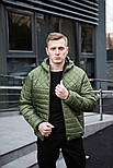Куртка чоловіча з капюшоном осіння весняна хакі Туреччина. Живе фото (весняна куртка), фото 4