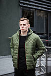 Куртка чоловіча з капюшоном осіння весняна хакі Туреччина. Живе фото (весняна куртка), фото 5