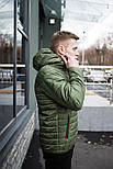 Куртка чоловіча з капюшоном осіння весняна хакі Туреччина. Живе фото (весняна куртка), фото 6