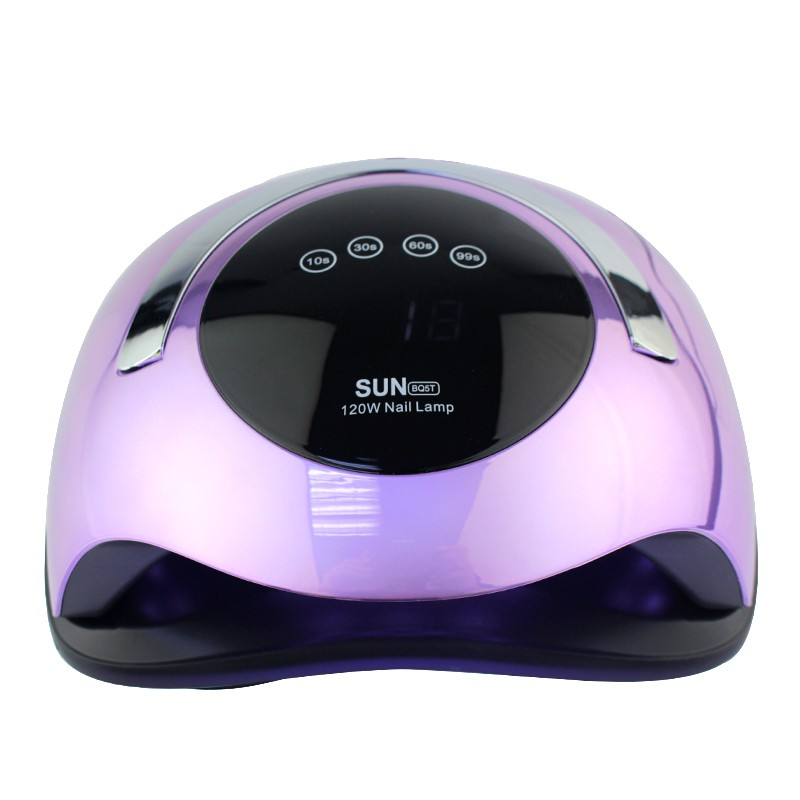 Лампа для манікюру LED+UV SUN BQ-5T MIRROR VIOLET 120W з ручкою