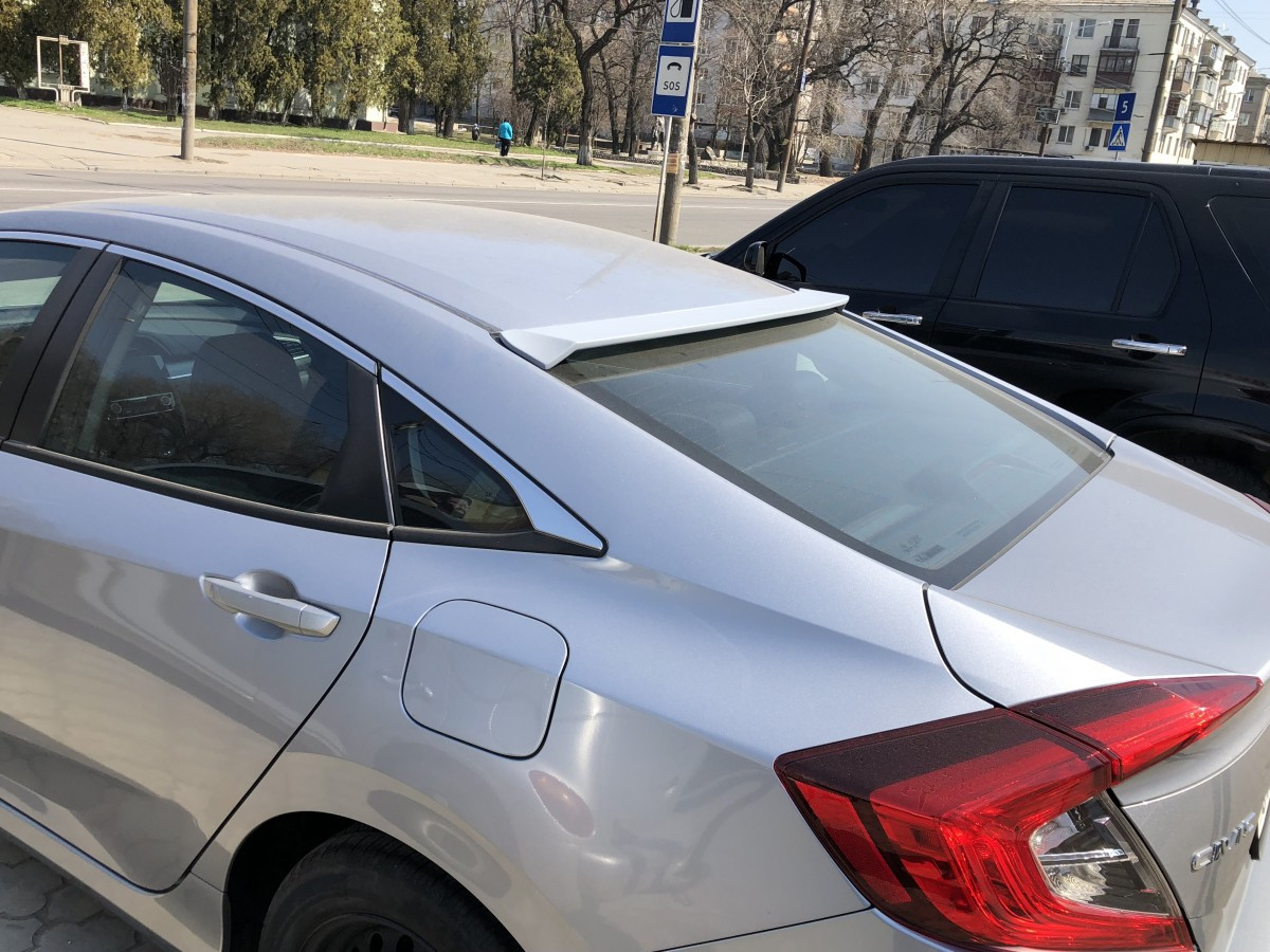 Козирьок на скло Honda Civic 2016 - ABS пластик під фарбування
