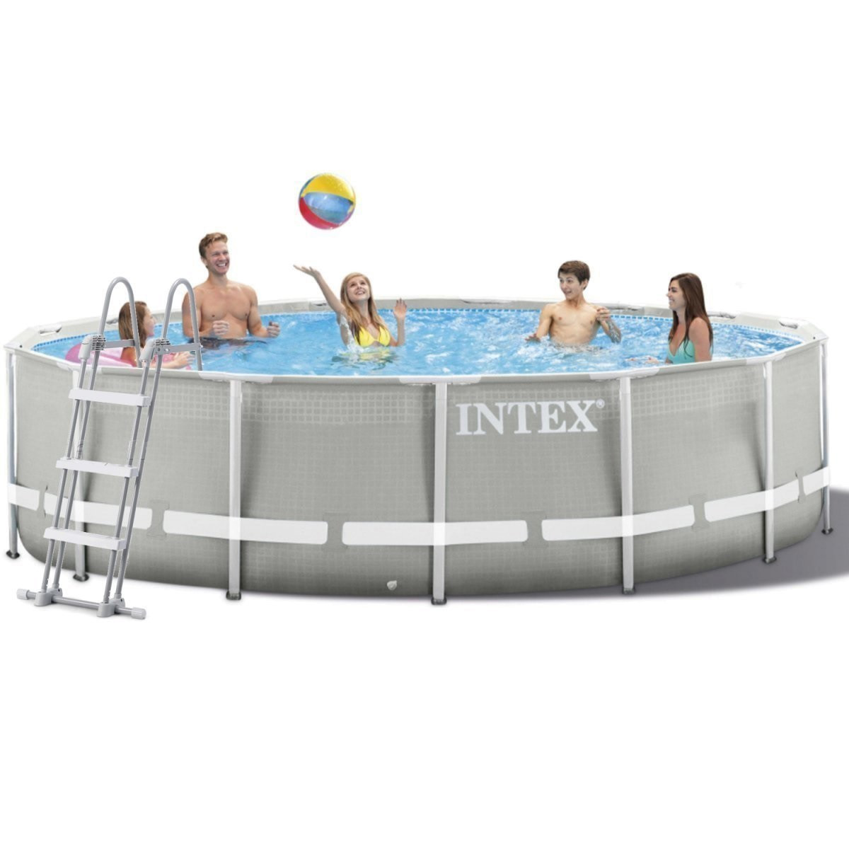 Каркасний басейн Intex 26720, 427 х 107 см (насос-фільтр 3 785 л/год, сходи, тент, підстилка)